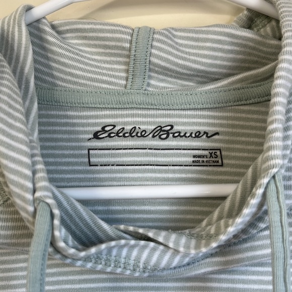 Eddie Bauer Green & White Striped Cotton Hoodie Size XS - Picture 5 of 7